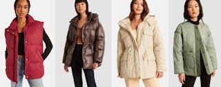 collage of women wearing jackets and coats