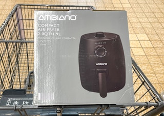 air fryer in a cart at aldi