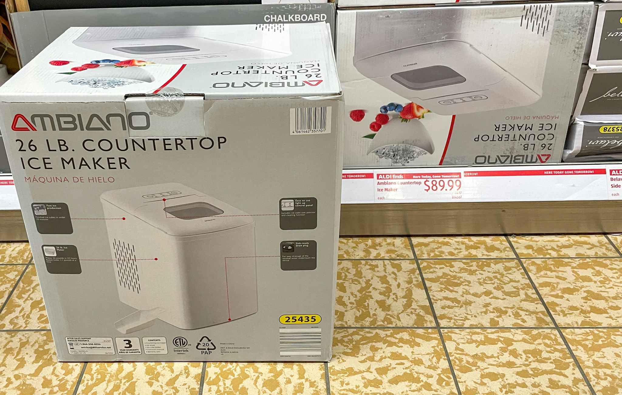 ice maker on the sales floor at aldi