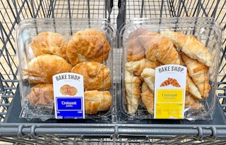 croissants in a cart at aldi
