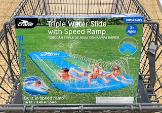 water slide in a cart at aldi