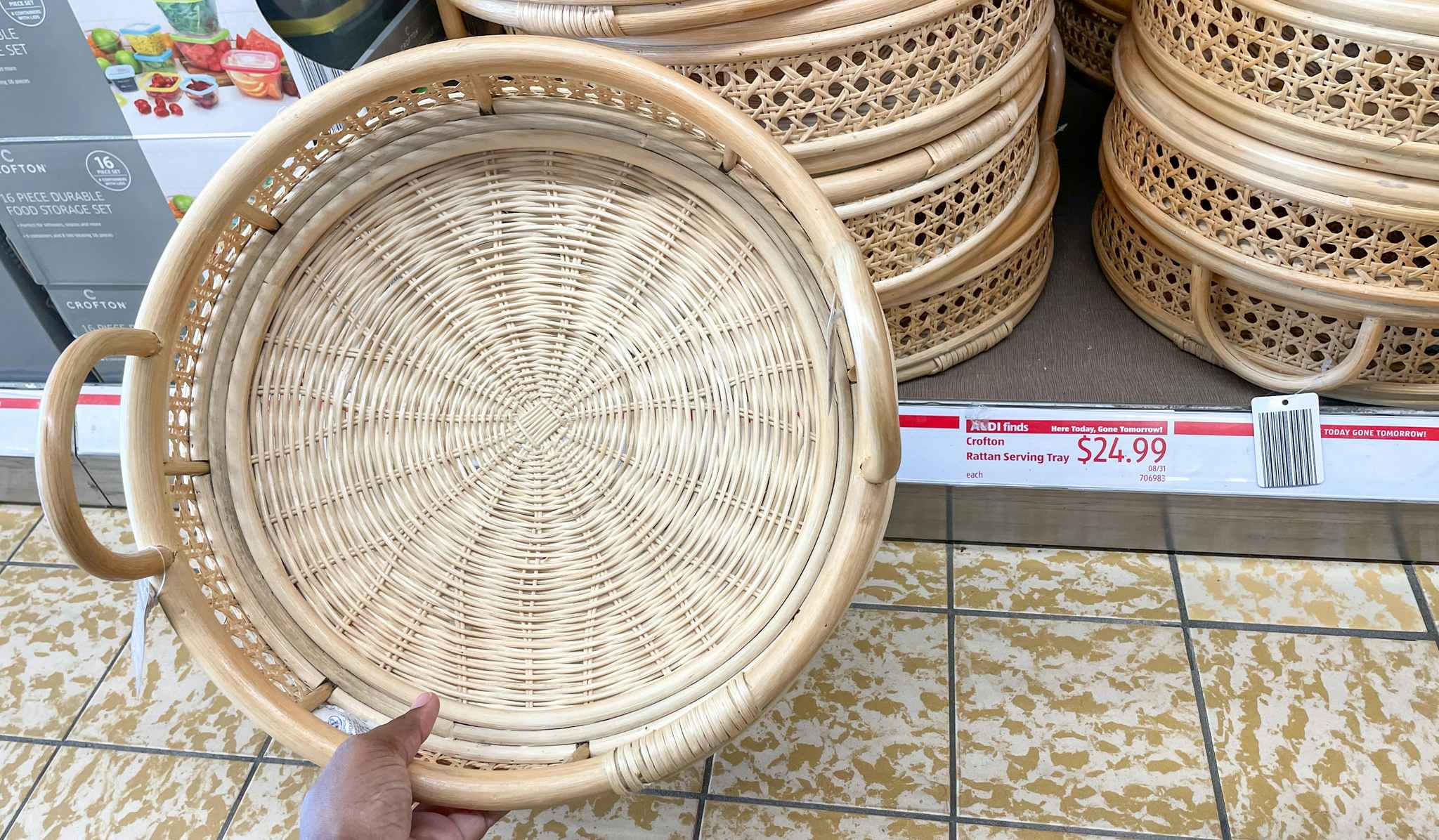 rattan tray at aldi