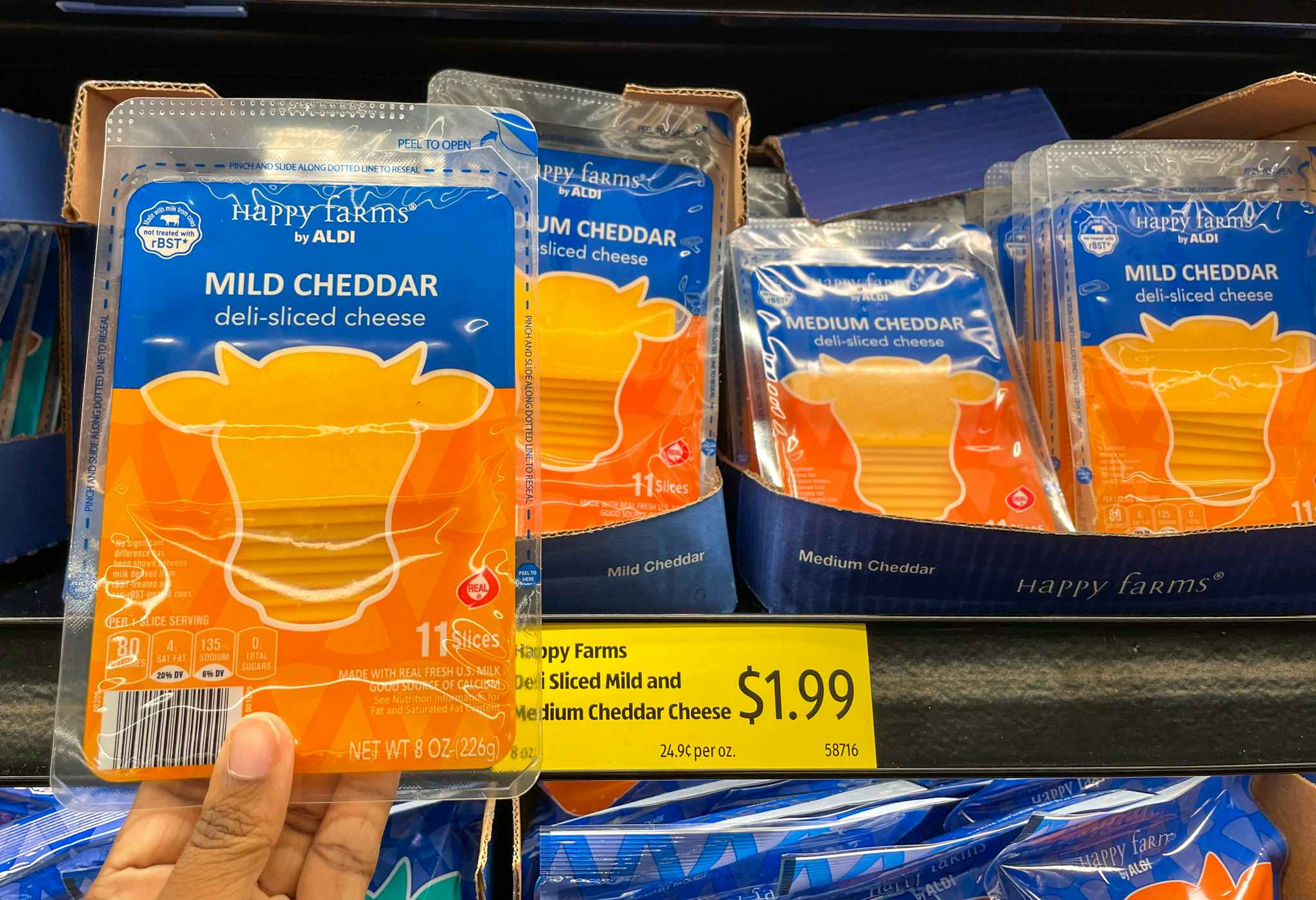 cheddar cheese at aldi