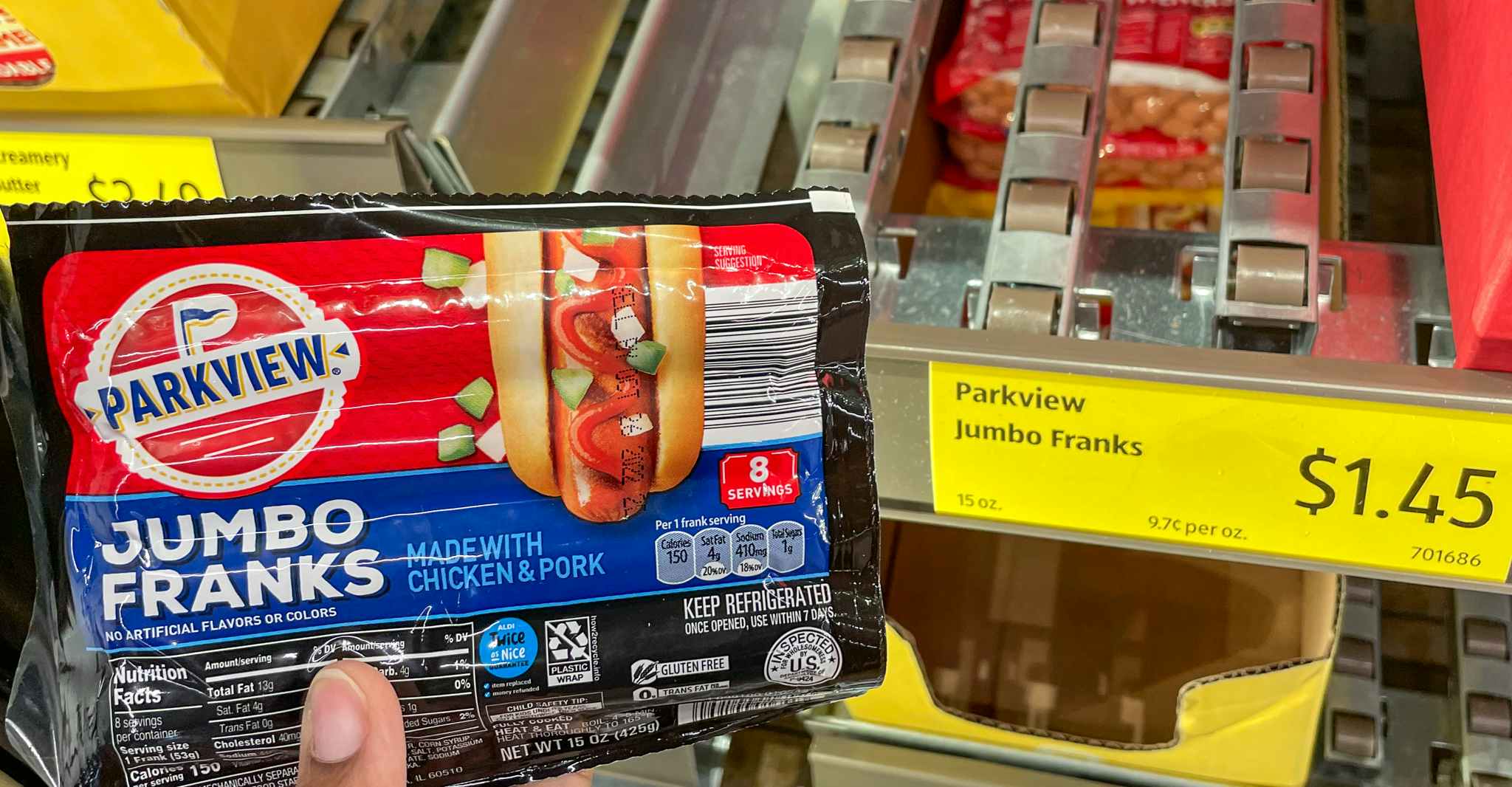 hot dogs at aldi