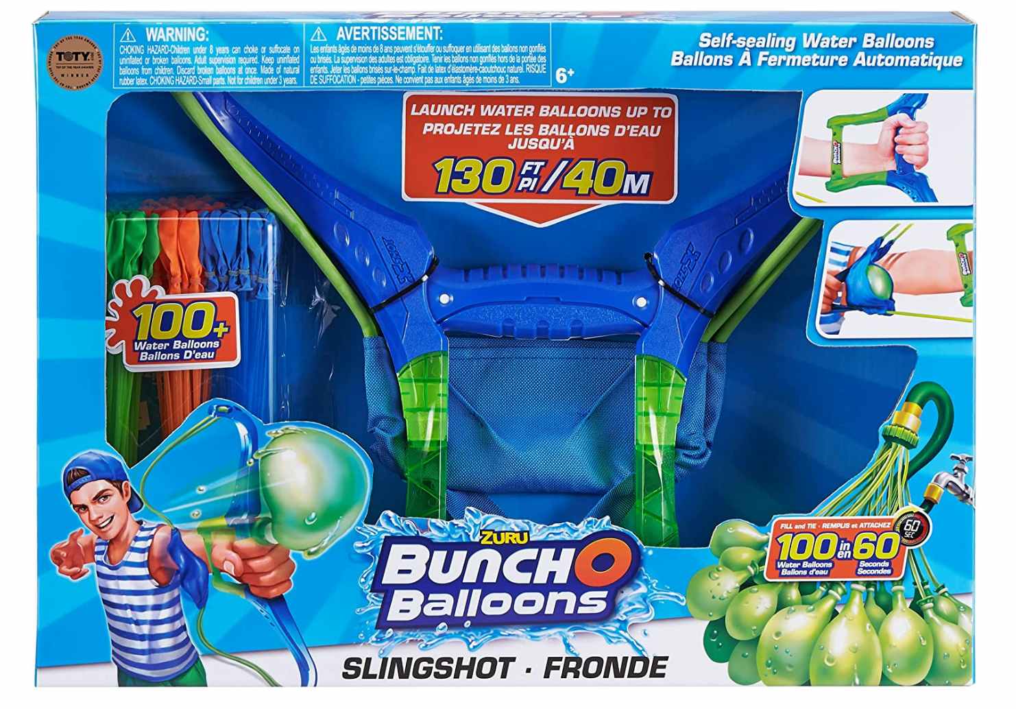 Balloon slingshot in a box