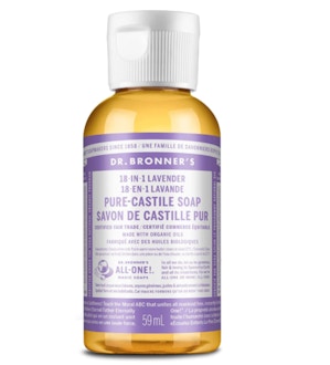 A 2 ounce bottle of soap on a white background