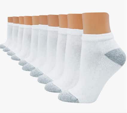 White socks modeled