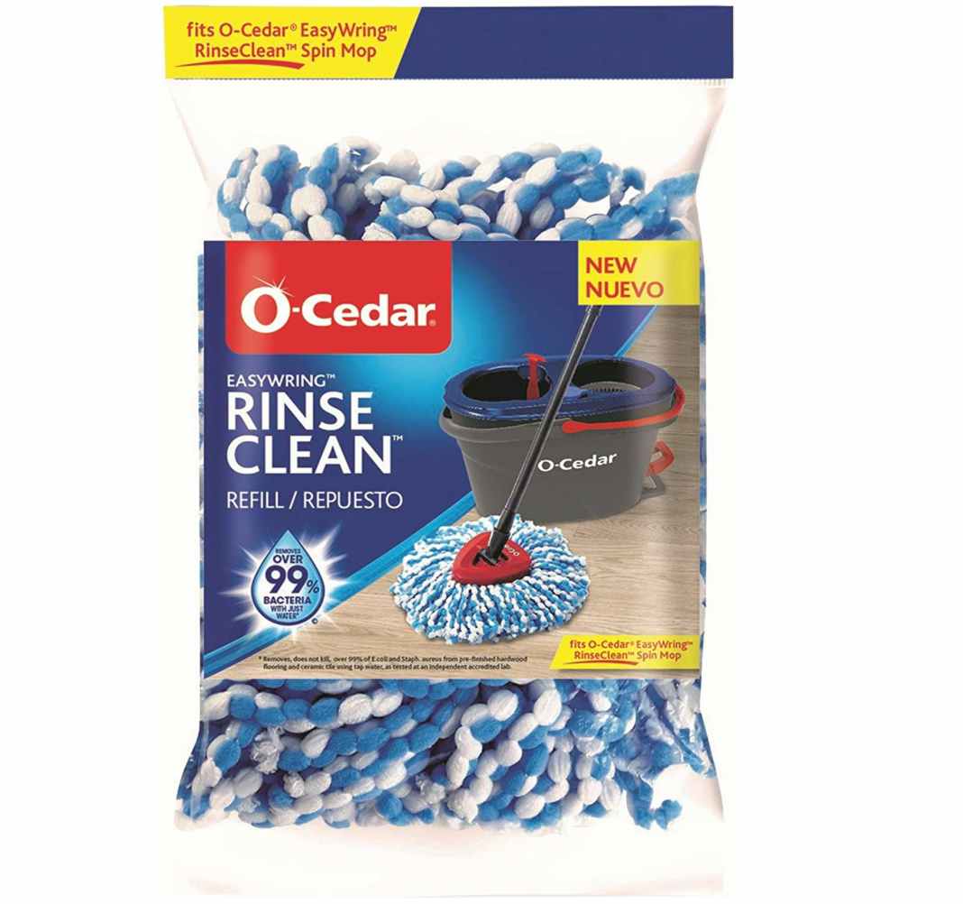 O-Cedar mop head in a package