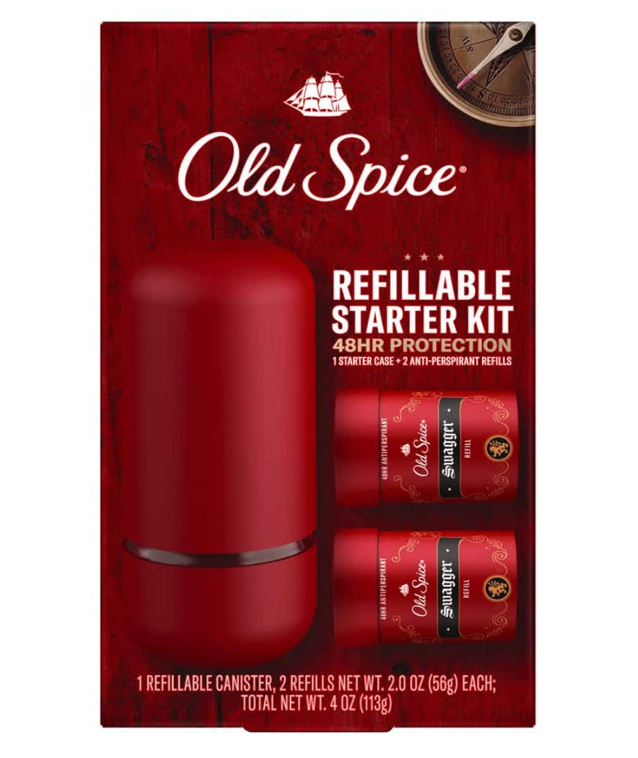 Old Spice red kit on a white background