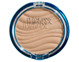 Pressed powder on a white background