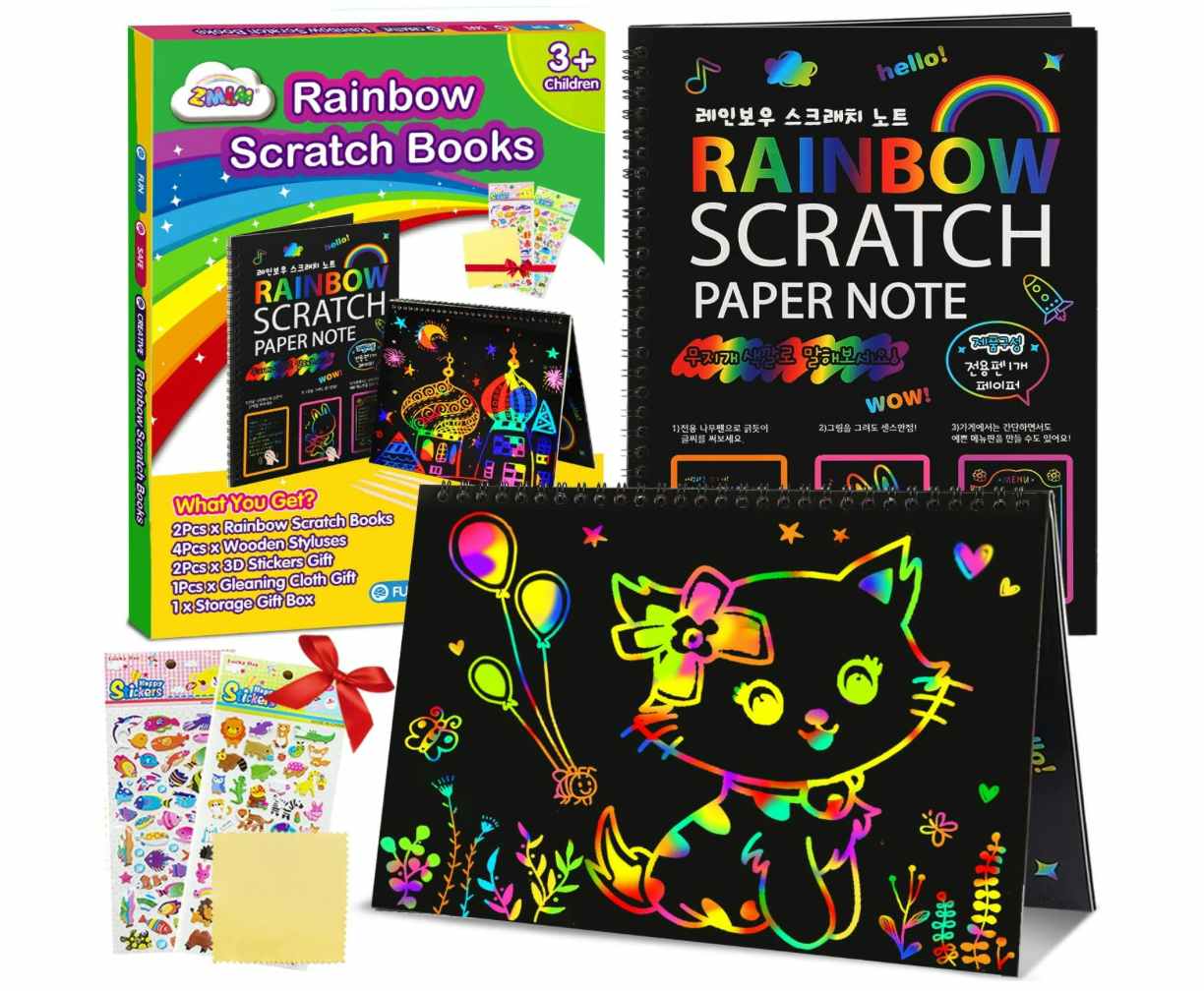 Rainbow scratch art kit 