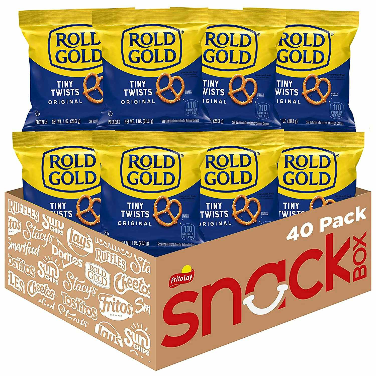 A box of Rold Gold pretzels.