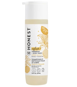 Shampoo bottle on a white background