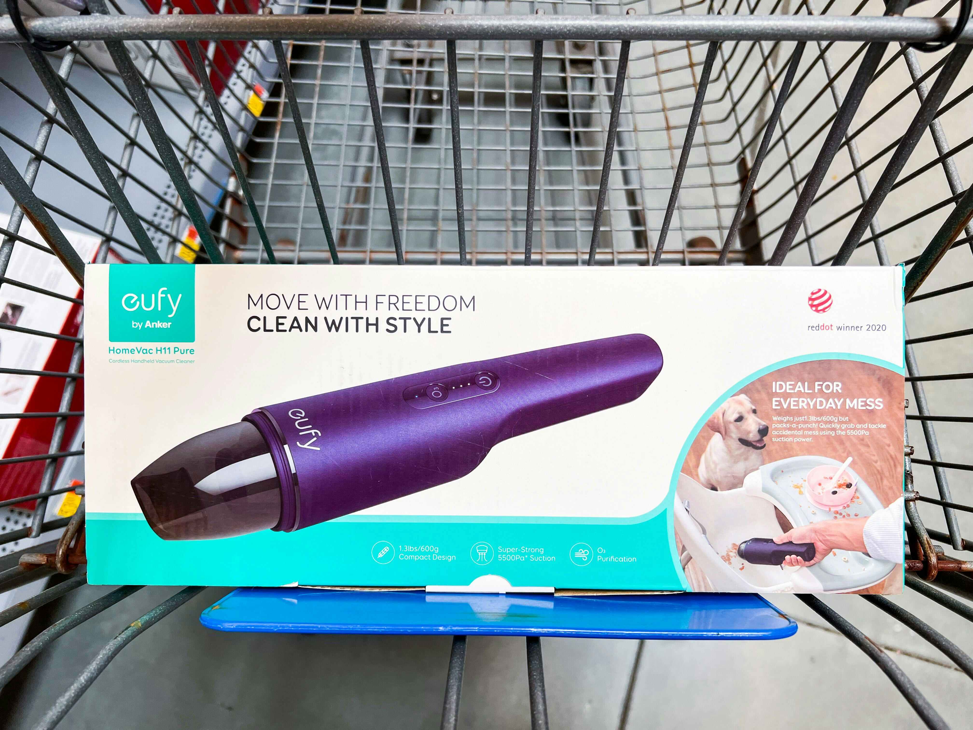 Anker Eufy Cordless Handheld Vacuum Cleaner in Walmart shopping cart