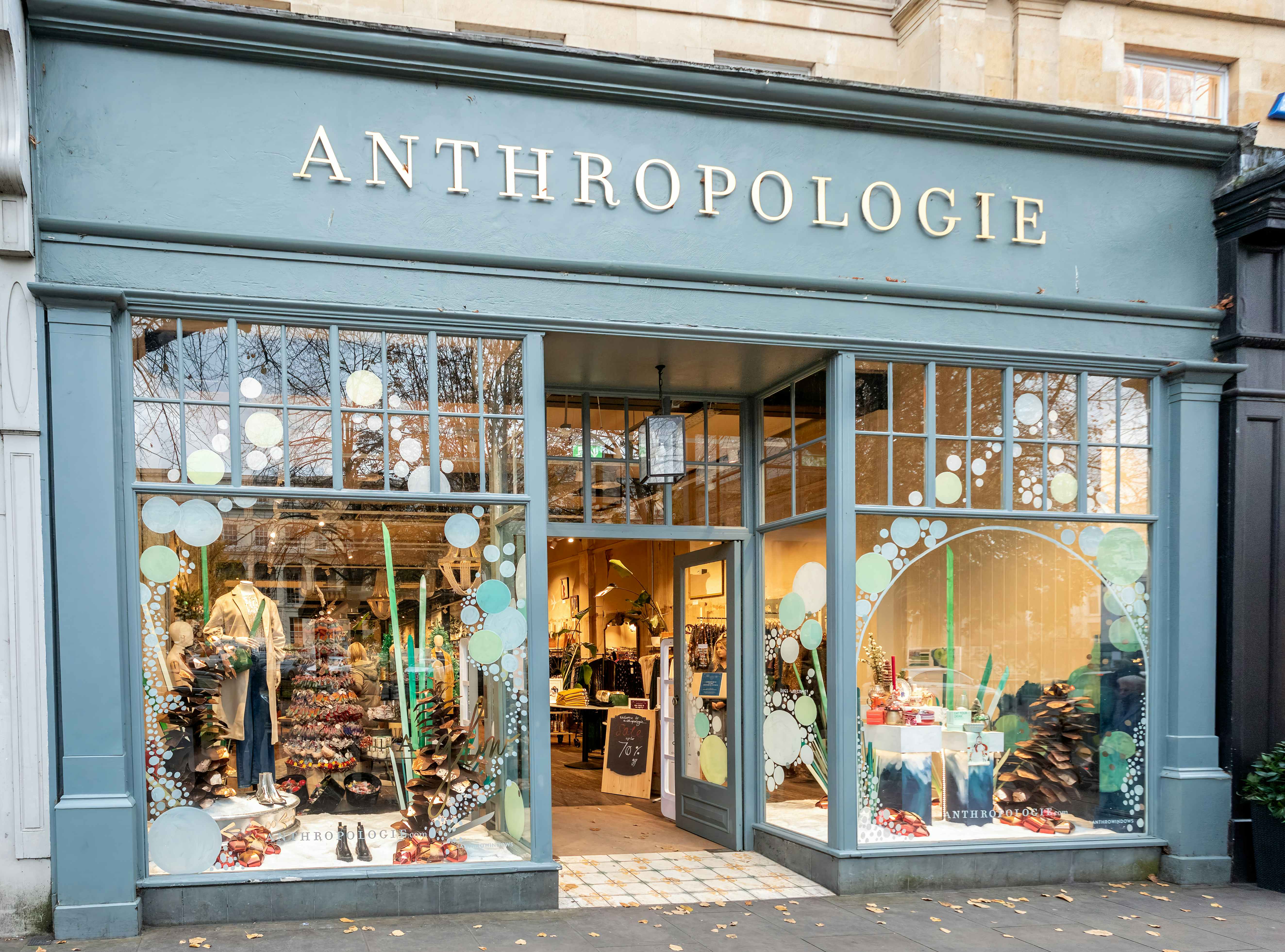An Anthropologie store front.