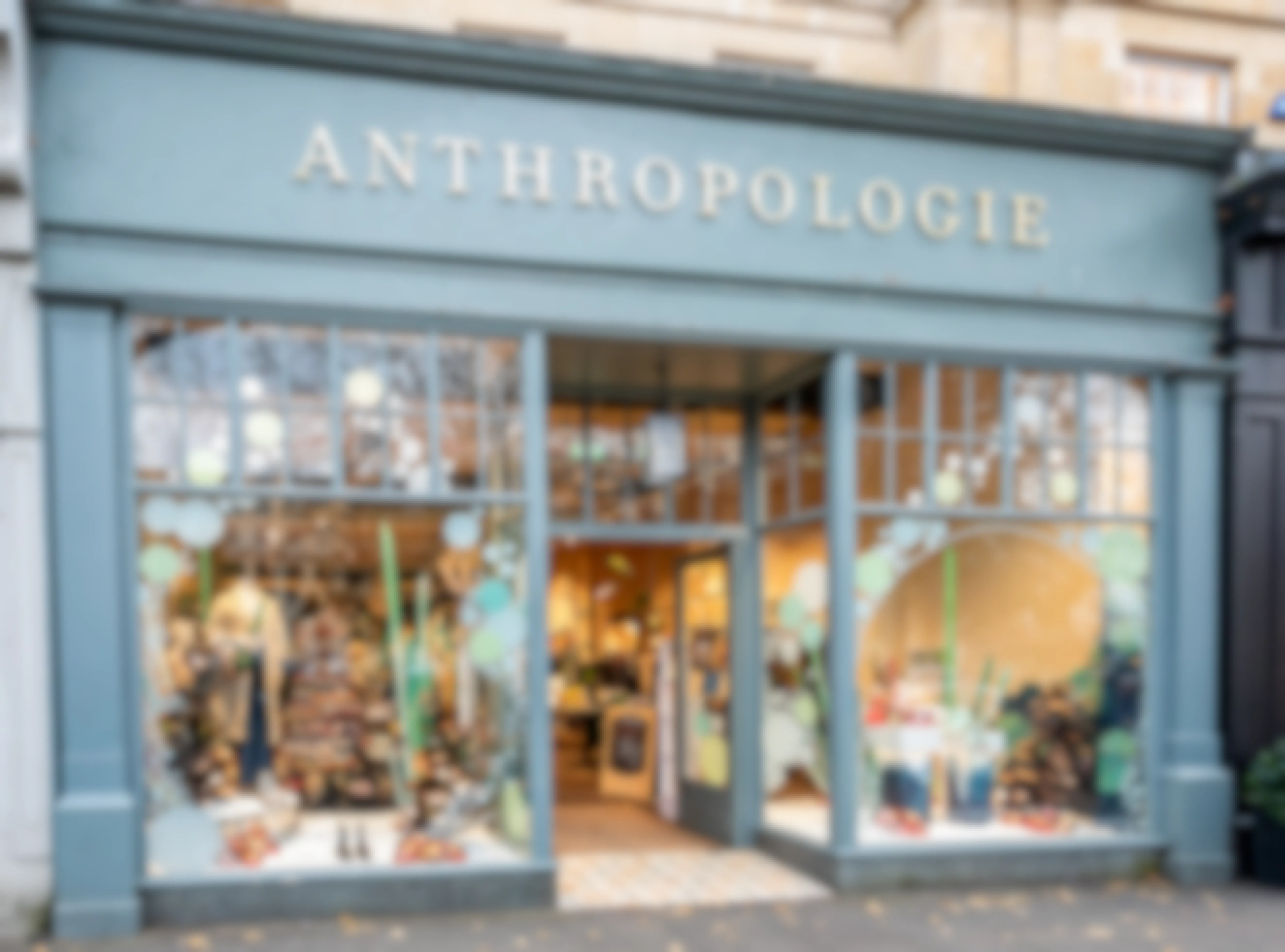 An Anthropologie store front.