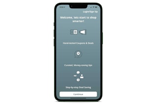 screenshot of iOS app showing how to download