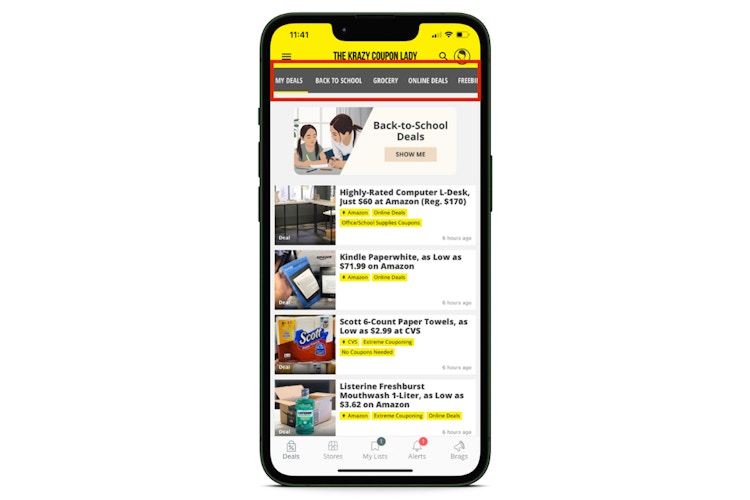 screenshot of iOS app showing how to navigation