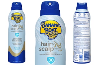 Banana Boat Hair & Scalp Defense product that is the subject of a sunscreen recall.