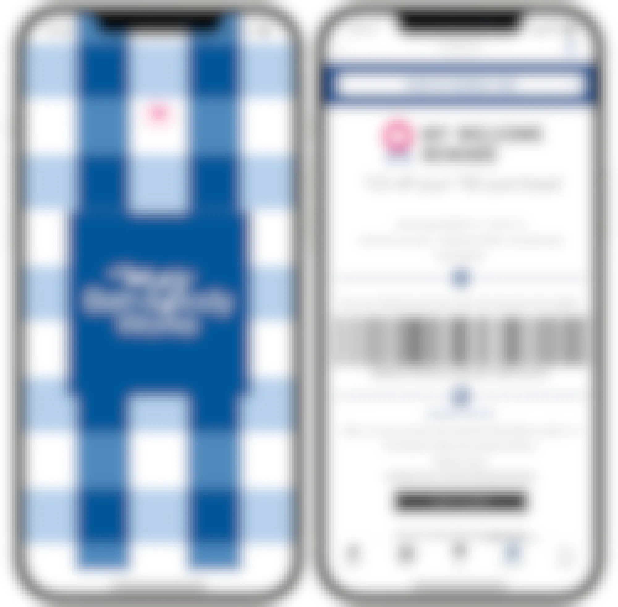 Cell phone screens displaying the My Bath & Body Works app home screen and a My Welcome Reward coupon.