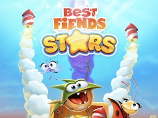 A screenshot from a Best Fiends game advertisement