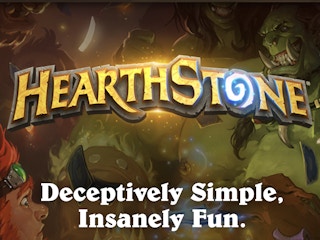 A screenshot of the banner and title from the Hearthstone website.