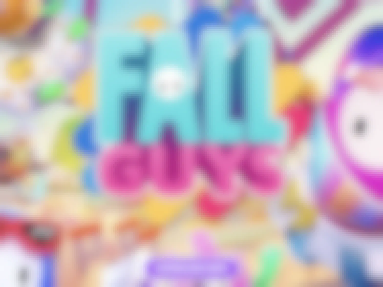 A screenshot from the Fall Guys website banner with a download now button.