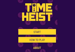 A screenshot from the Time Heist online game start screen.