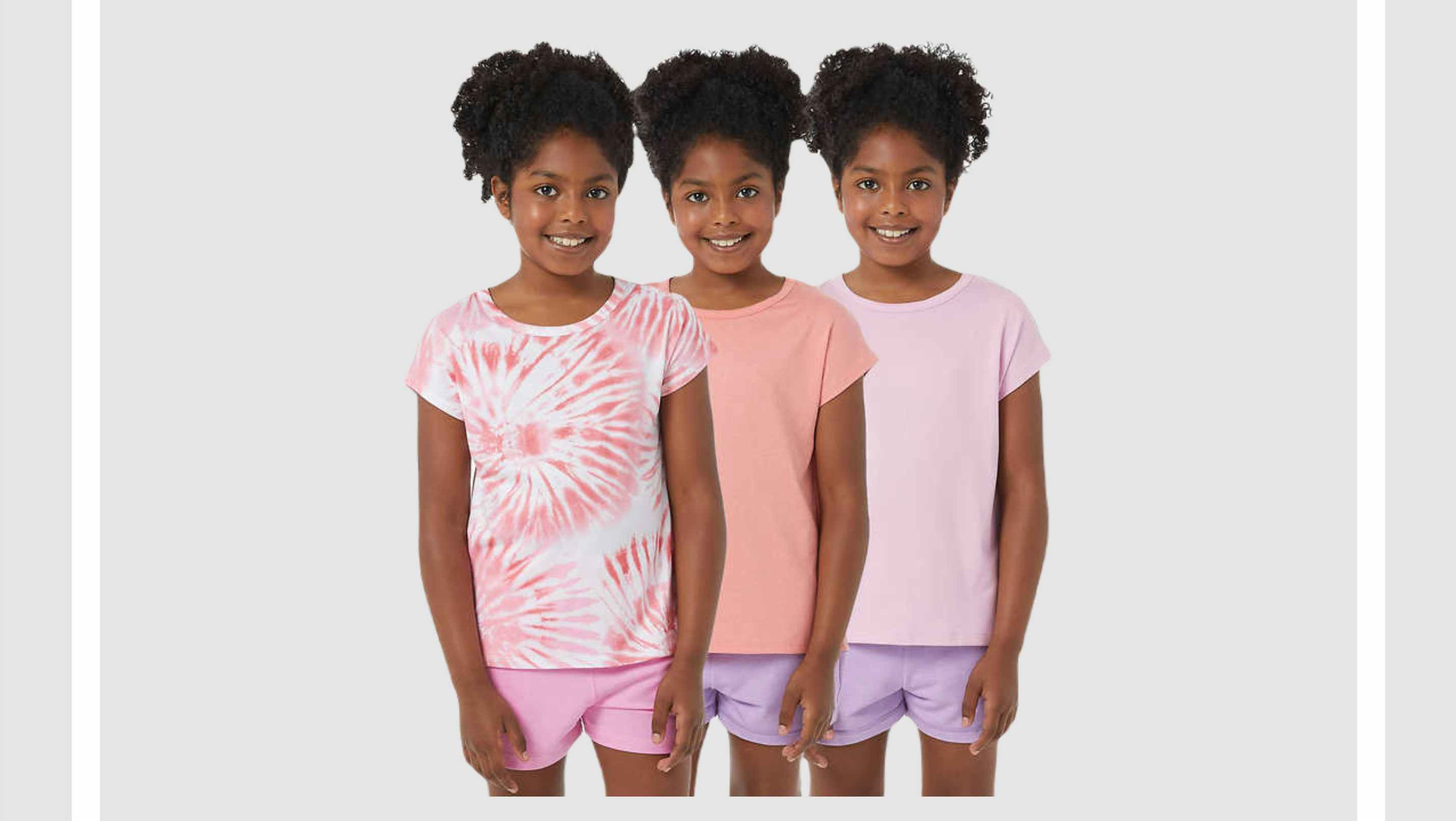 pink and purple youth tees