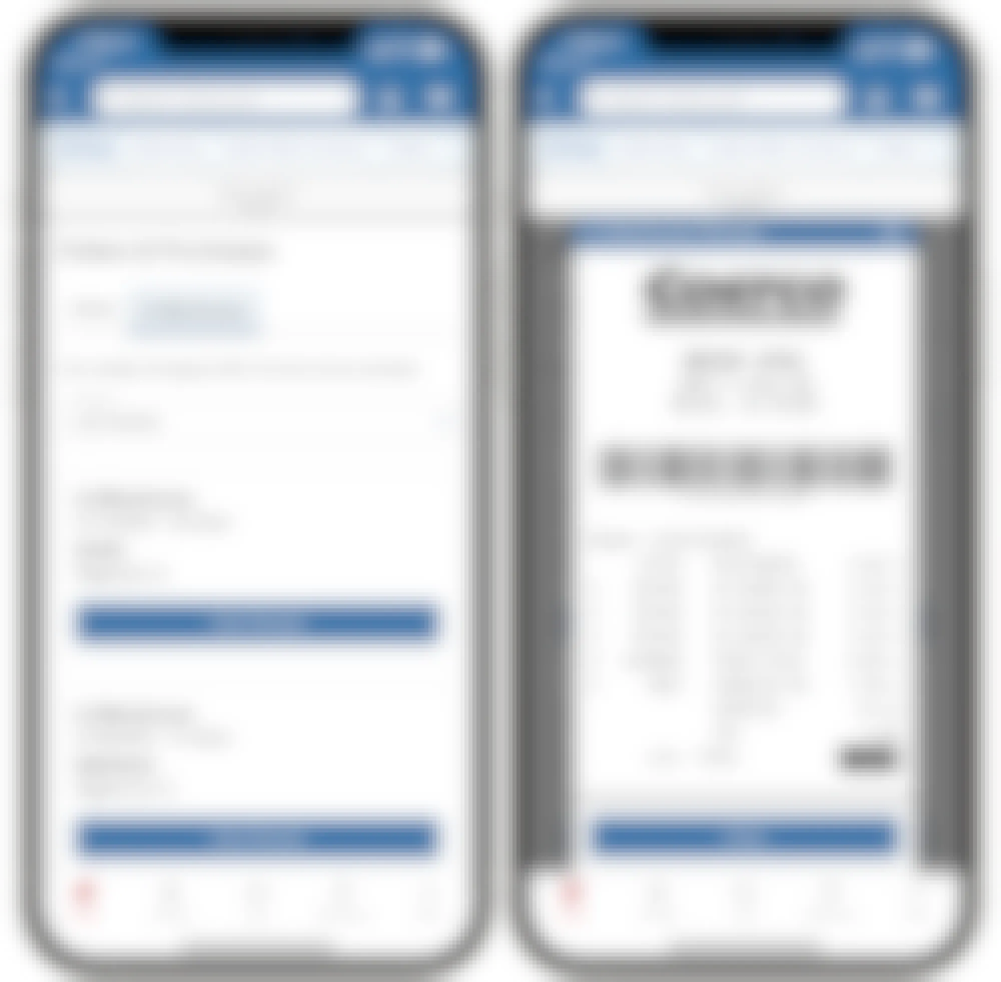 A graphic of two cell phones showing receipts on the Costco App.