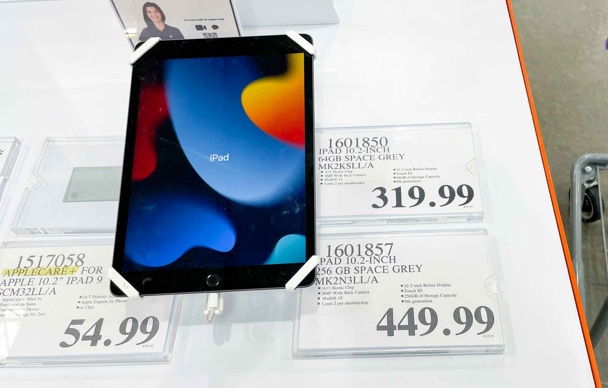 ipad at costco with sale sign