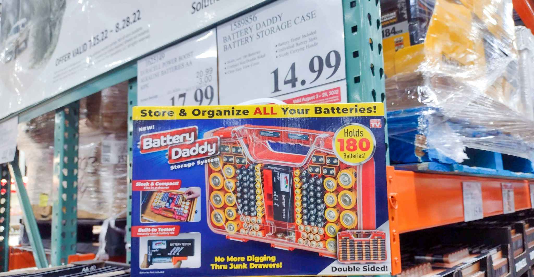 battery daddy storage case near sales sign at costco 