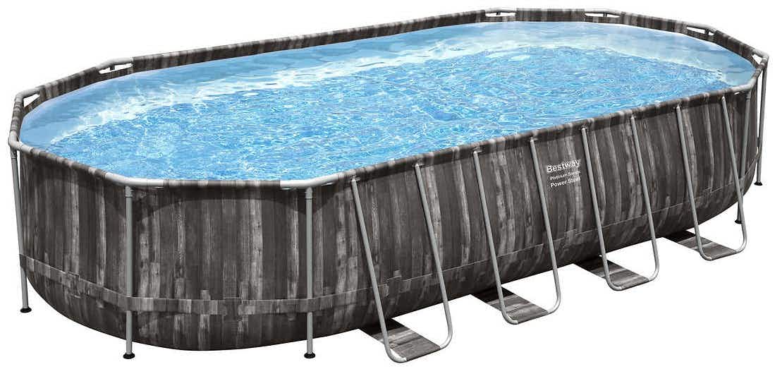 above ground pool on a white background