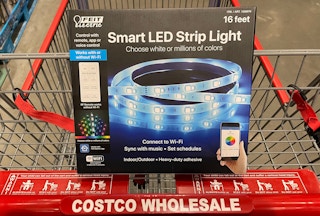 led strip light in a box in a cart at costco