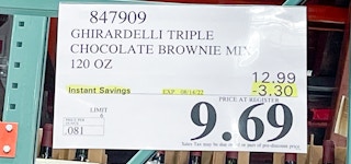 sales sign at costco