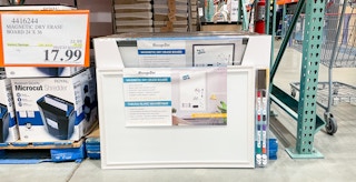 dry erase board with sale sign at costco