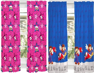 kids character curtain panels