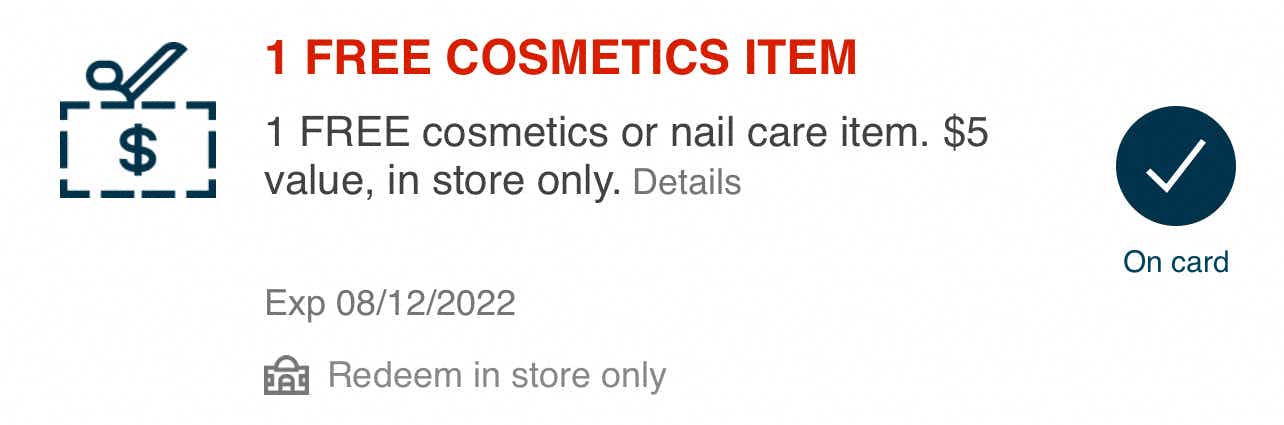 cvs store coupon for free cosmetic item