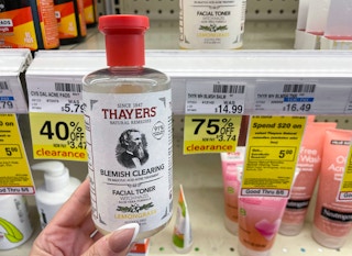 thayers toner next to clearance tag