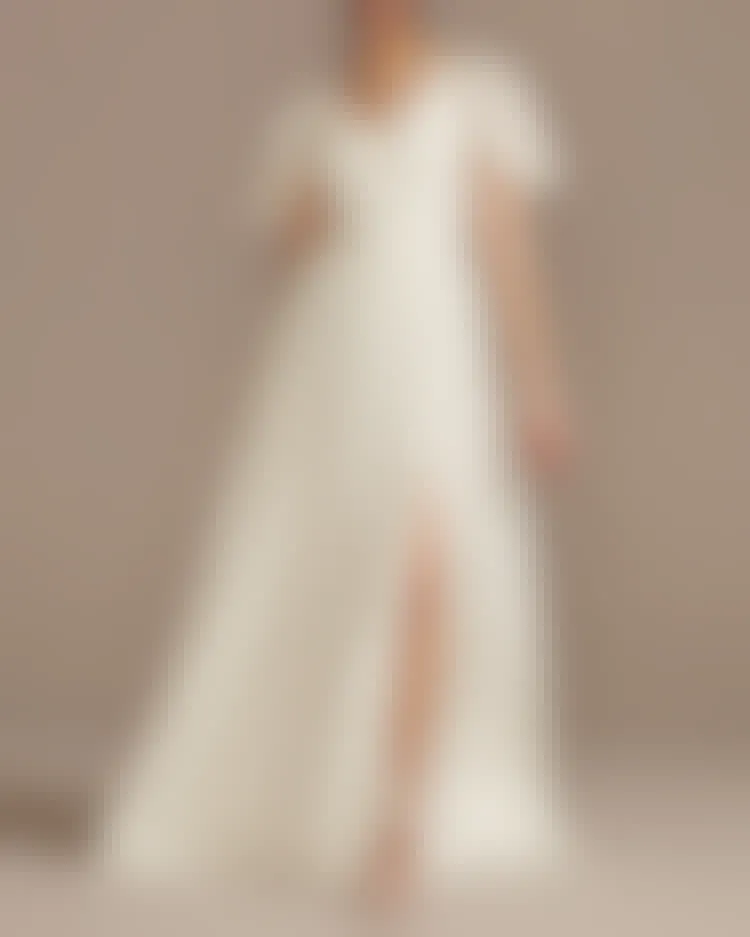 David's Bridal Poshmark DB Studio lace wedding dress model