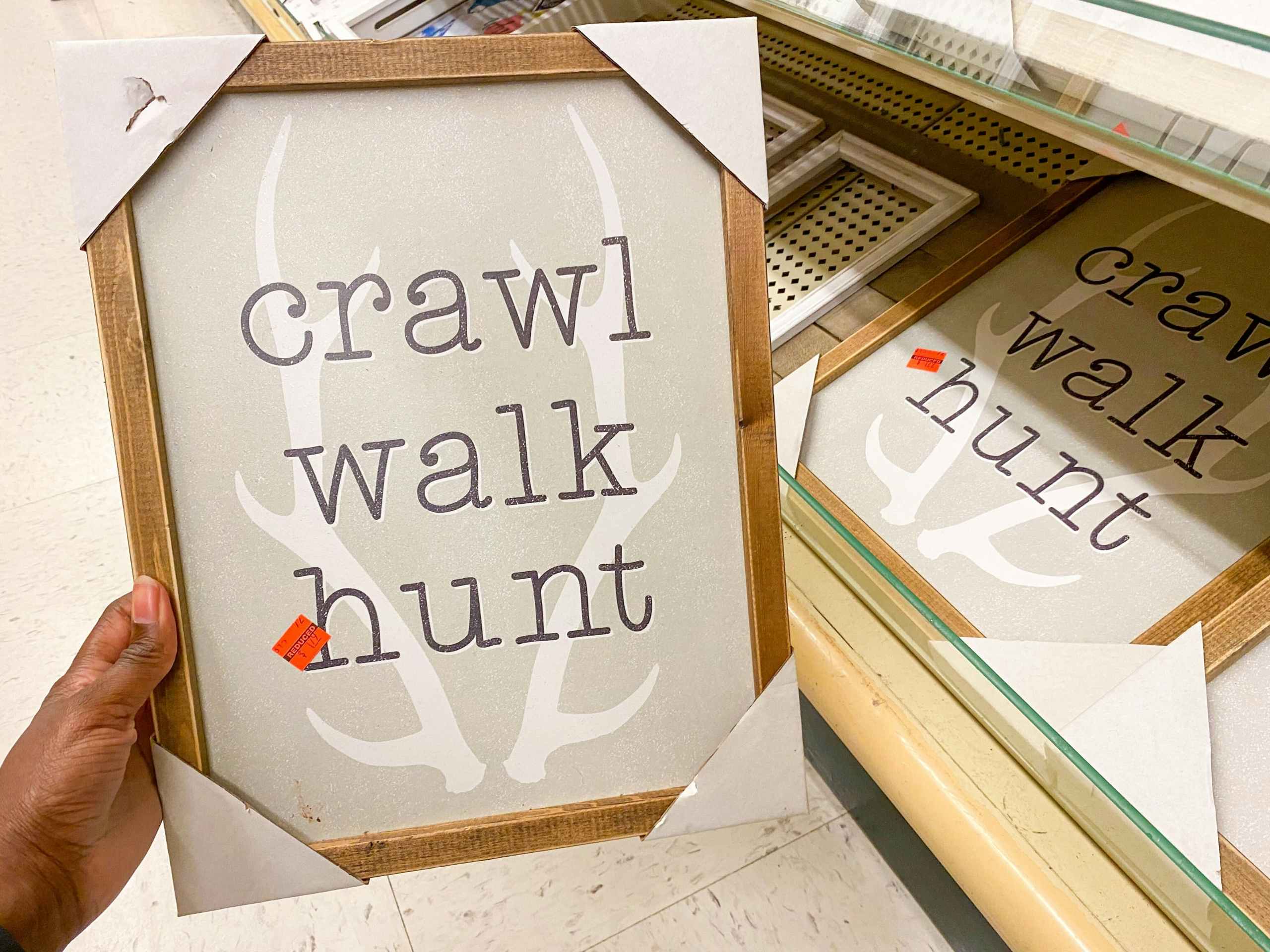 Hobby lobby crawl walk hunt sign spring shop 2022