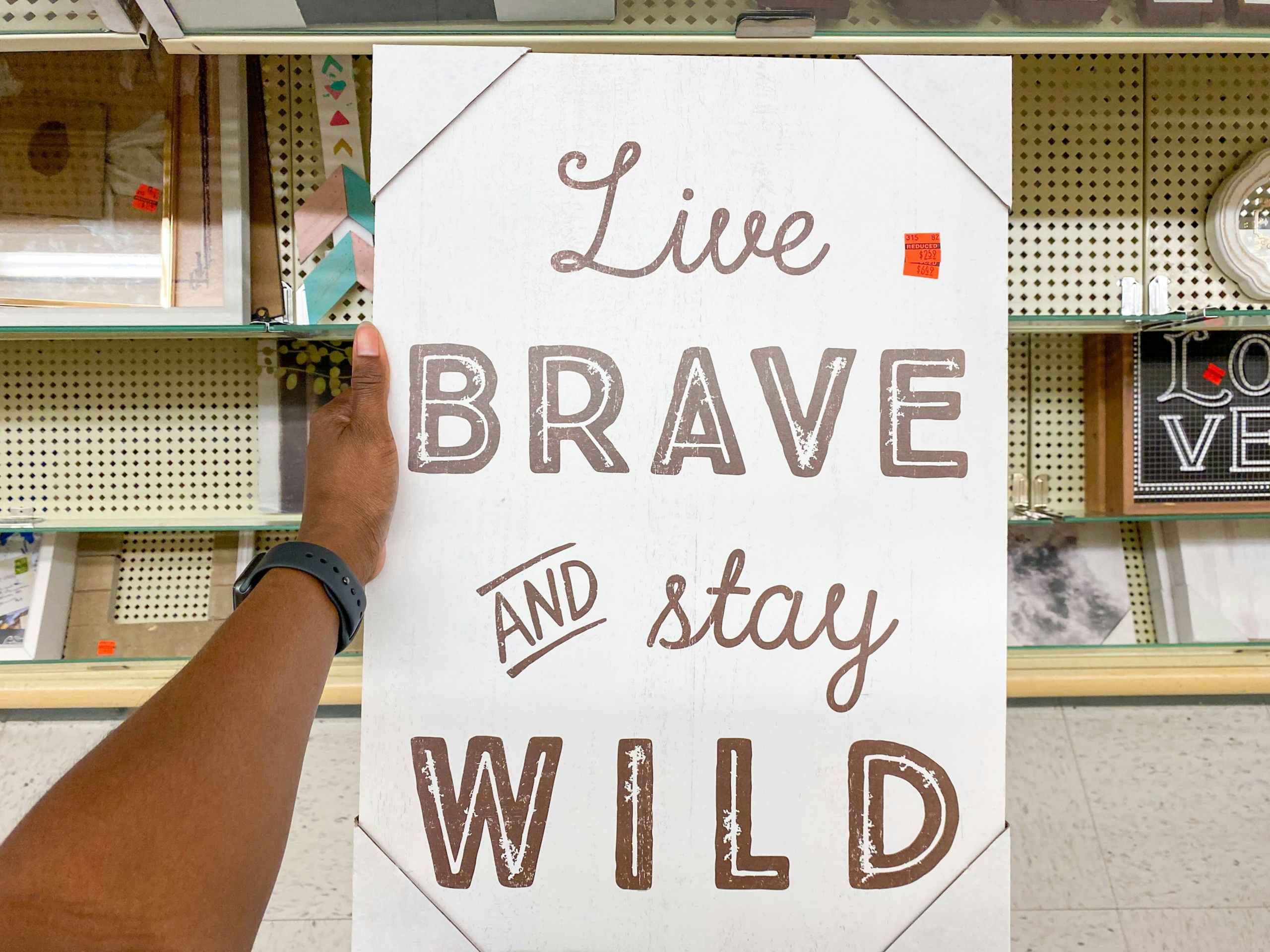 Hobby lobby live brave and stay wild sign spring shop 2022