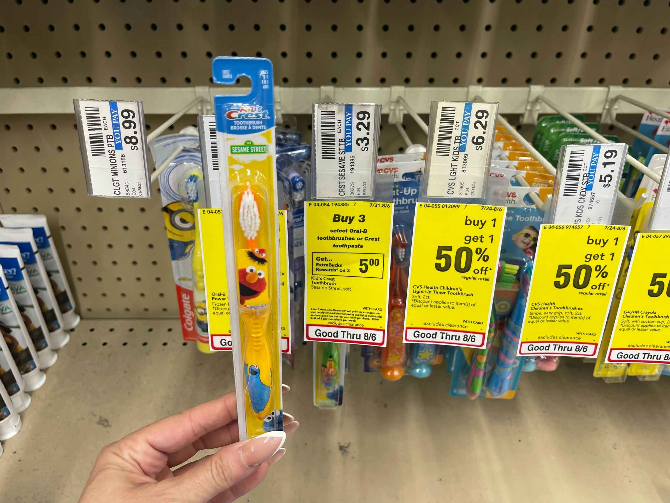 crest sesame street kids toothbrush at cvs