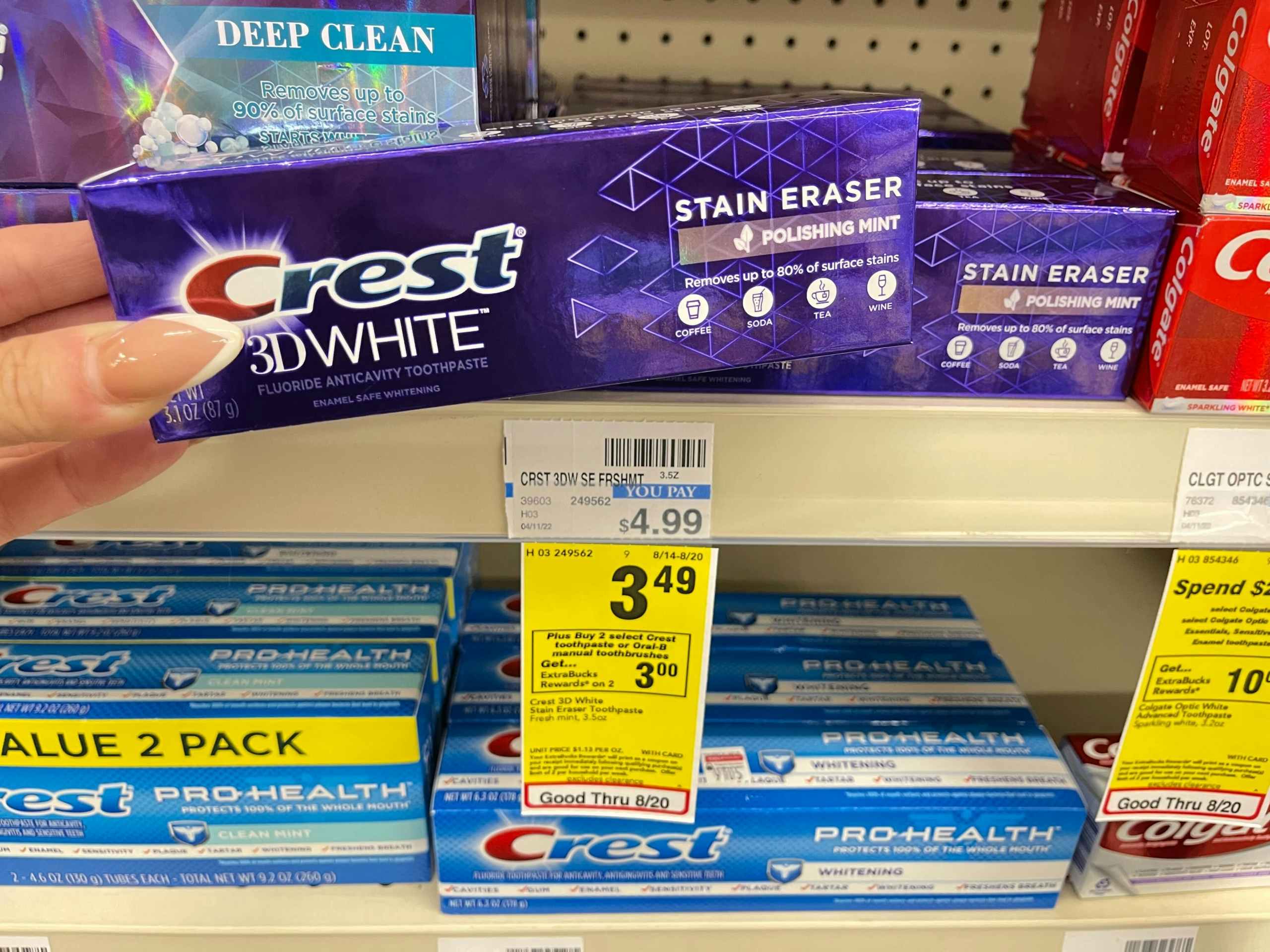 cvs toothpaste on sale for $3.49 at CVS