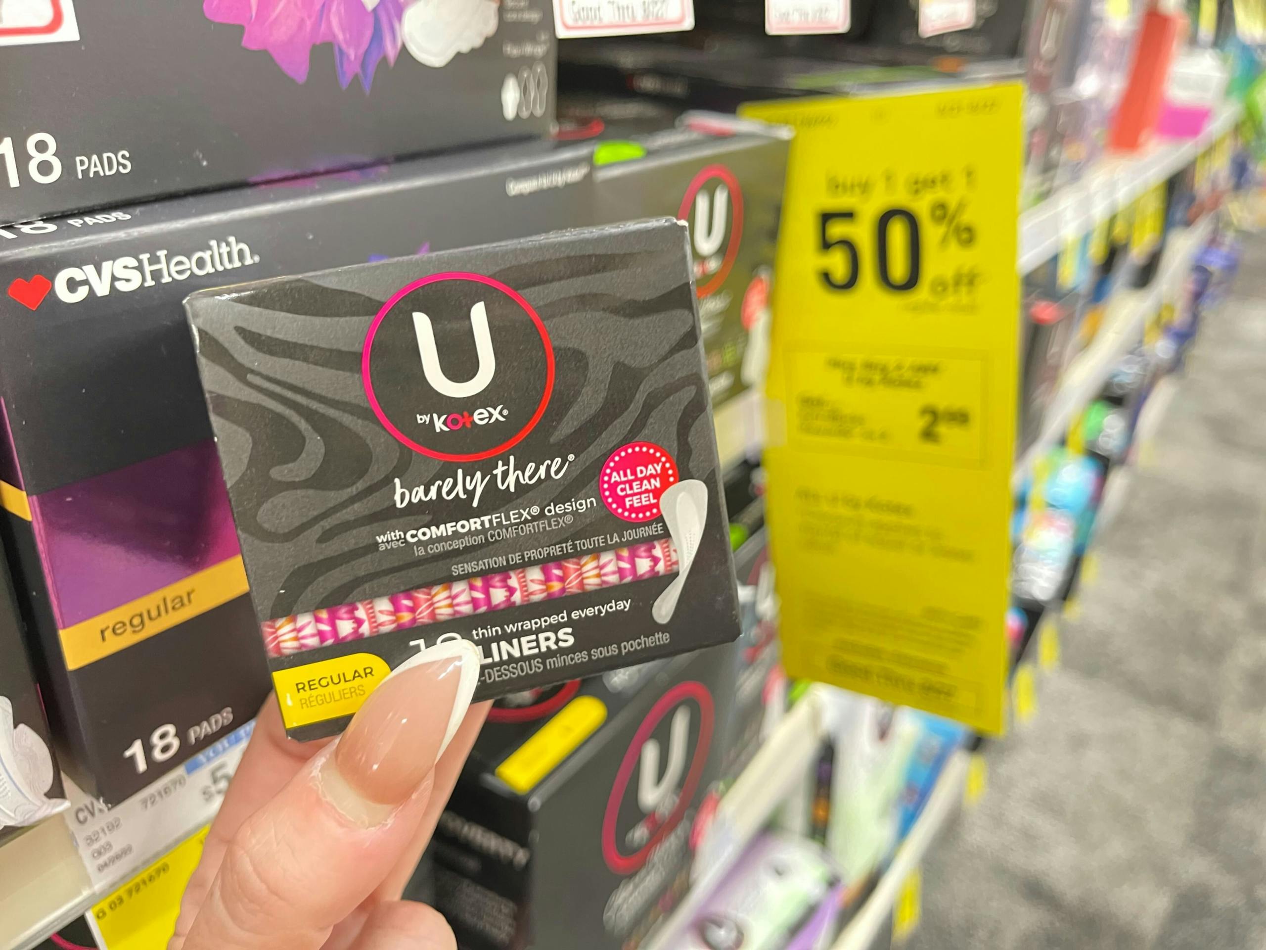 U by Kotex Liners, Only $0.35 at CVS - The Krazy Coupon Lady