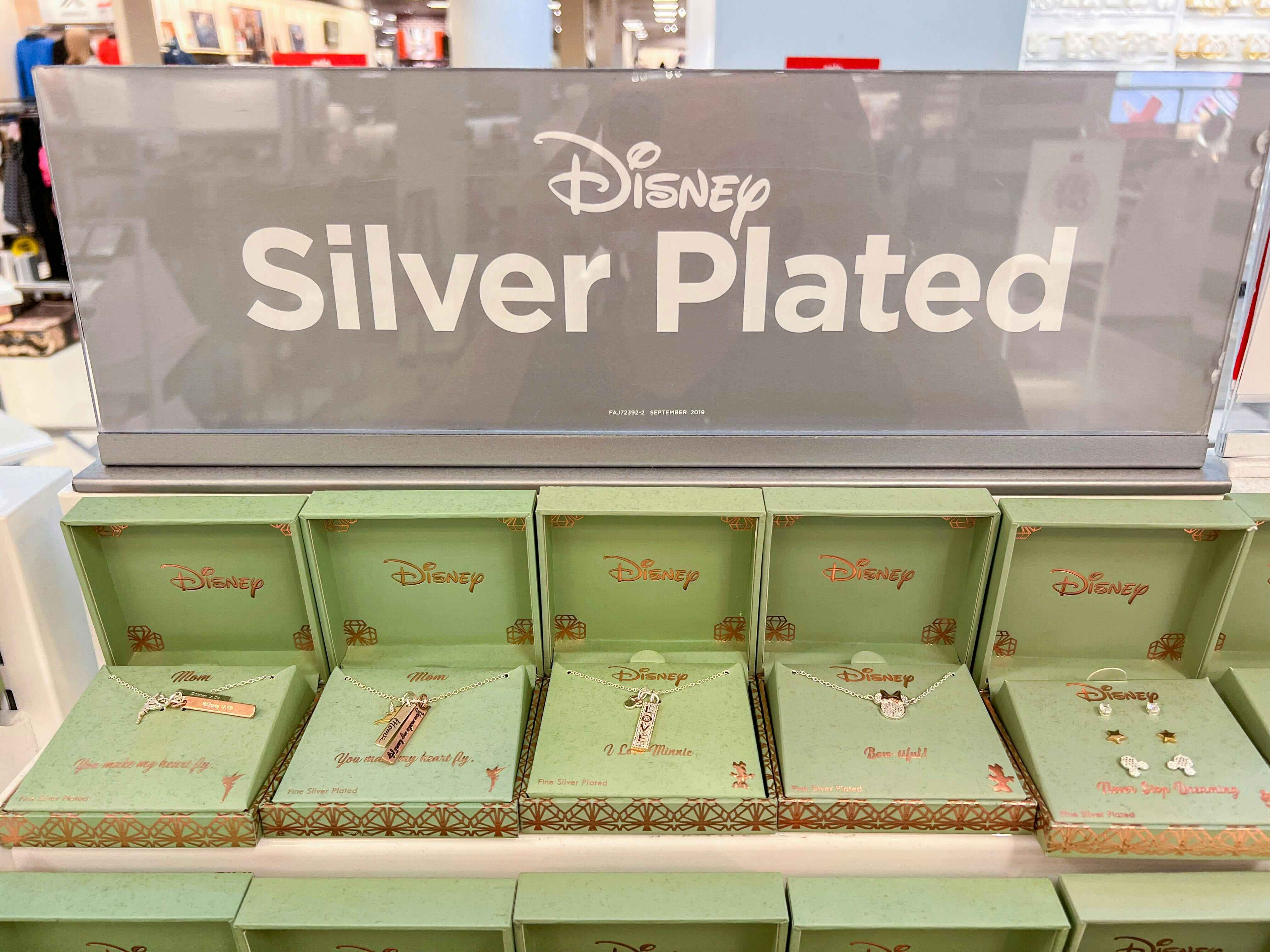 Disney Silver plated boxed jewelry