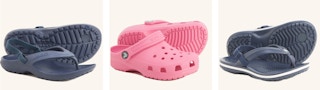collage of 3 kids crocs