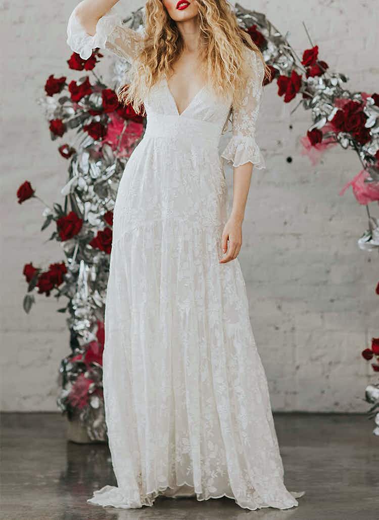 Kite and Butterfly Magnolia wedding dress model