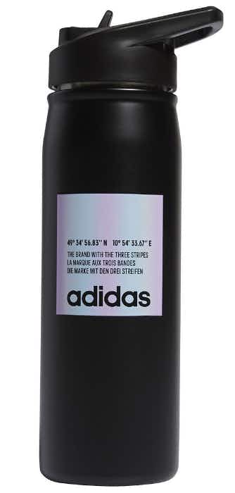 Adidas 20-Ounce Stainless Steel Water Bottle With Straw