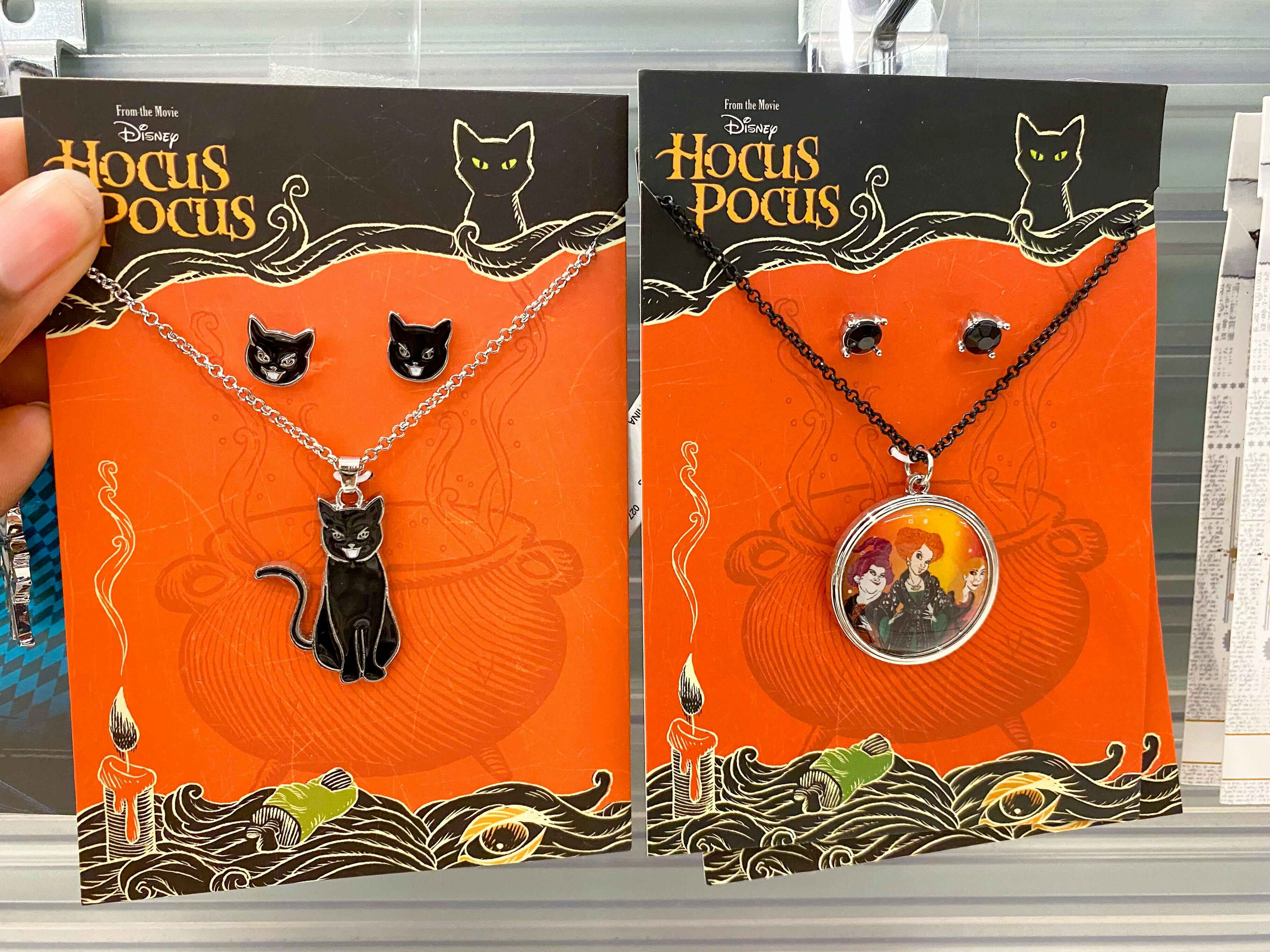 disney halloween jewelry sets on display at kohl's